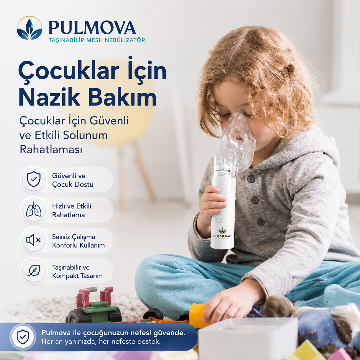 Pulmova Çantalık Nebülizatör