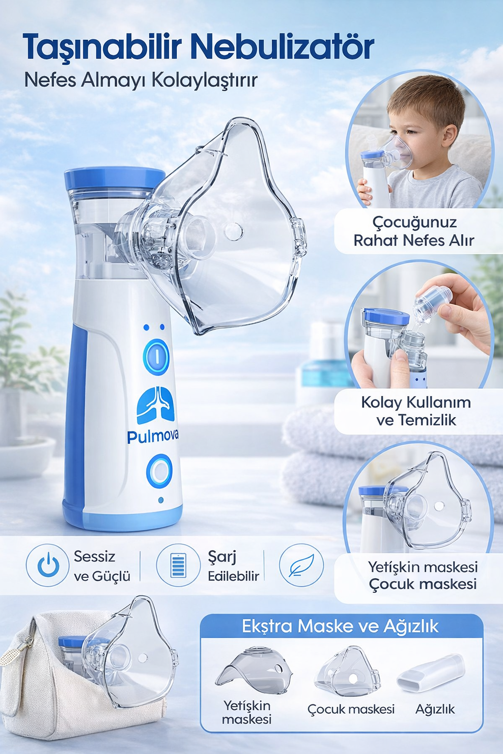 Çantalık Nebülizatör